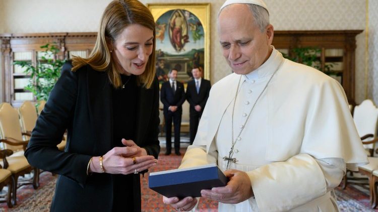 Dal Papa la presidente del Parlamento Europeo, Roberta Metsola