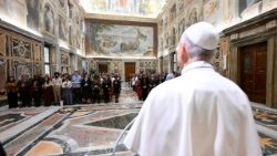 Pope Leo addresses participants in the "Political Innovation Hackathon: one humanity, one planet"