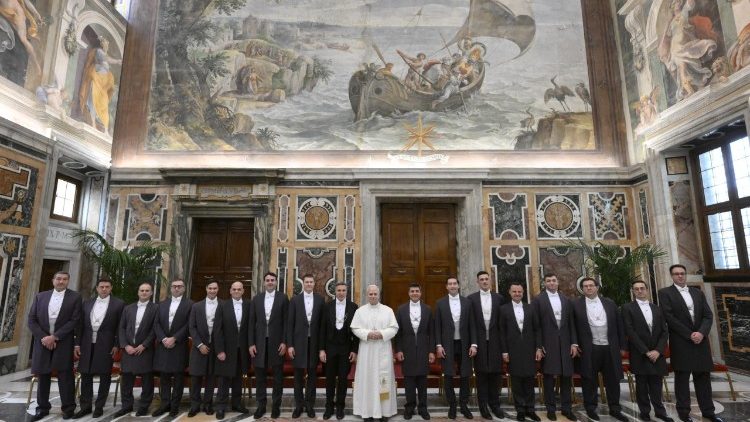 Les gentilshommes de Sa Sainteté ont été reçu en audience par le Pape ce dimanche 1er février. 