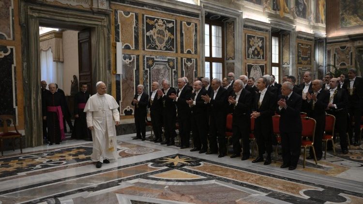 Pope Leo holds audience for the Gentlemen of His Holiness, Antechamber Attendants and Chair Bearers