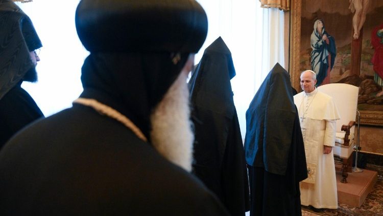 2026.02.05 La Leon XIV, reprezentanții mai multor Biserici ortodoxe răsăritene 