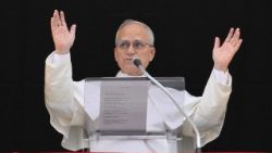 Pope Leo at Sunday's Angelus