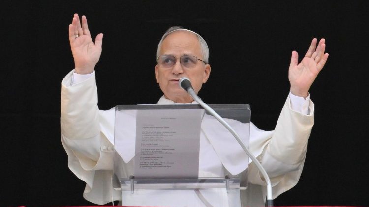Pope Leo at Sunday's Angelus