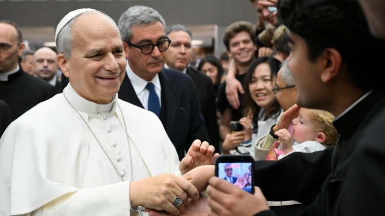 Pope Leo XIV during the Wednesday General Audience