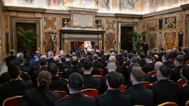 L'udienza del Papa con i carabinieri