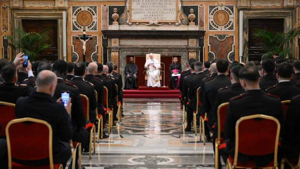 Аўдыенцыя Льва XIV для карабінераў правінцыі Рыма