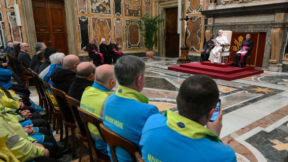 La papa Leon XIV, membrii Confederației naționale a asociațiilor ”Misericordia” din Italia