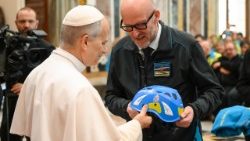 Аўдыенцыя для членаў валанцёрскага аб'яднання "Міsericordie"