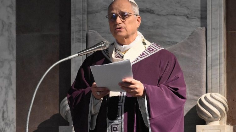 Påve Lewo XIV unde mässa i Sankta Sabina 