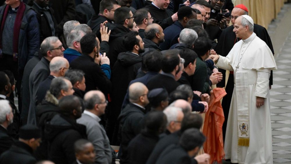 León XIV con el clero romano, jueves 19 de febrero de 2026