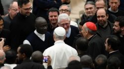 Леў XIV сярод рымскага духавенства