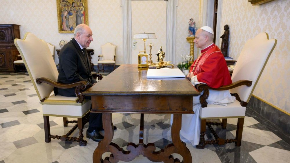 Prezident Maďarské republiky, Tamás Sulyok na audienci u papeže Lva XIV., 21. 2. 2026