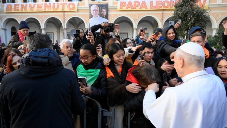 The Pope greeting the faithful