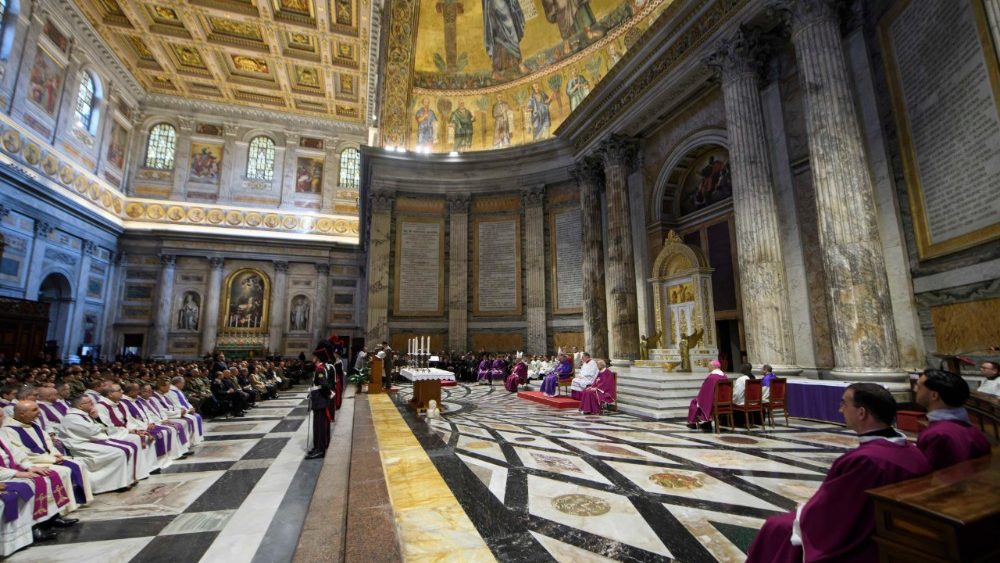 Misa presidida por el Cardenal Pietro Parolin, Secretario de Estado de la Santa Sede, en la Basílica Papal de San Pablo Extramuros 