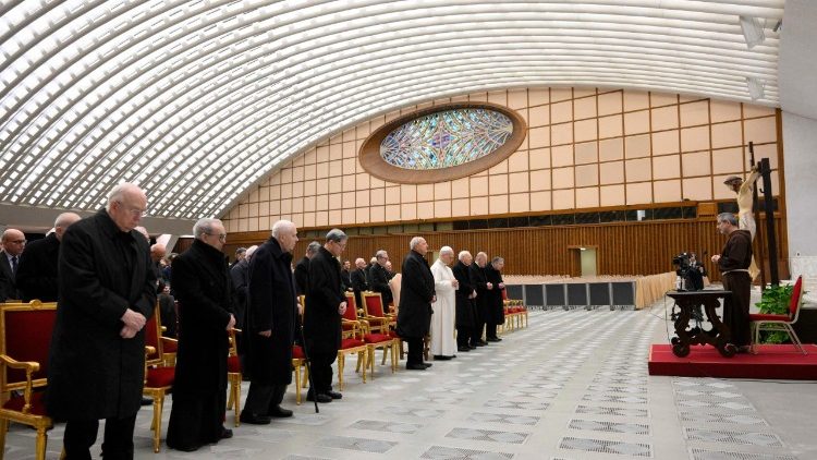 The preacher of the Papal Household offers his first Lenten meditation in the Paul VI Audience Hall