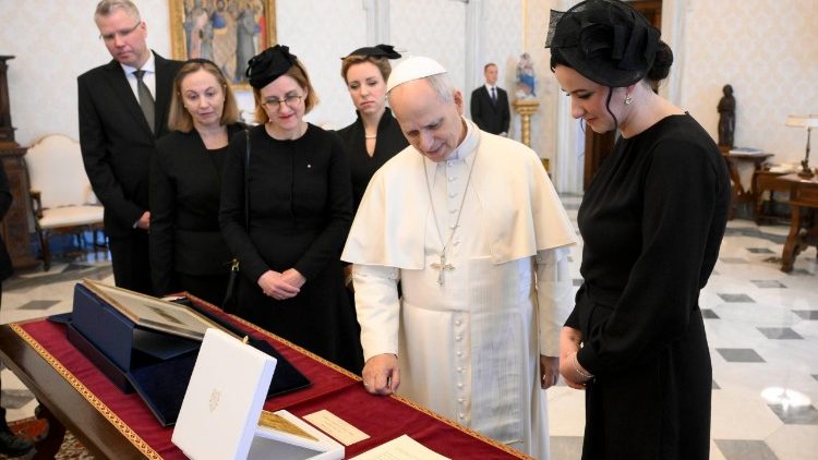 Papa Le&atilde;o recebe primeira-ministra da Litu&acirc;nia, Inga Ruginienė