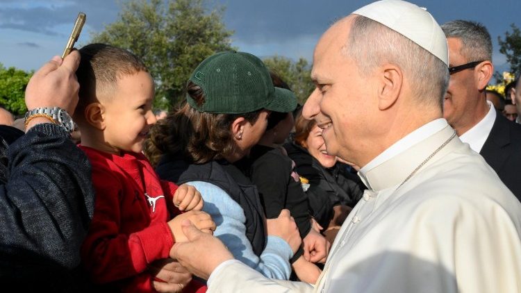 Papst Leo in der Pfarrei Santa Maria della Presentazione in Torrevecchia