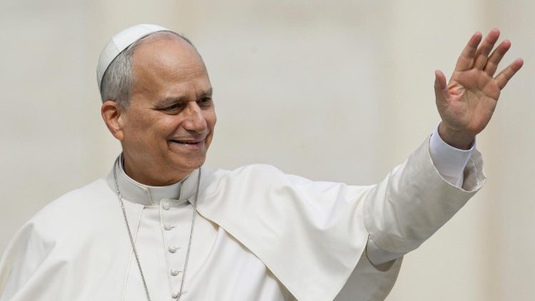 Påve Leo XIV under den allmänna audiensen 