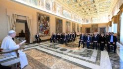 Un momento dell'udienza a Fondazione Cattolica