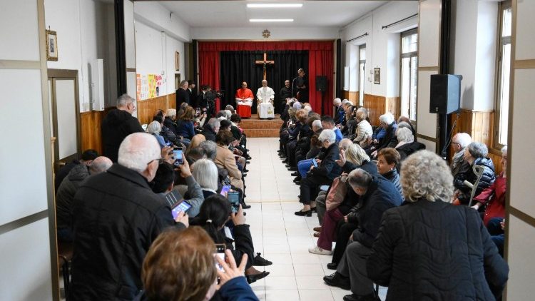 Pope Leo at the Rome Parish of the Sacred Heart of Jesus