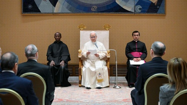 Leone XIV nell'udienza nell'Auletta dell'Aula Paolo VI