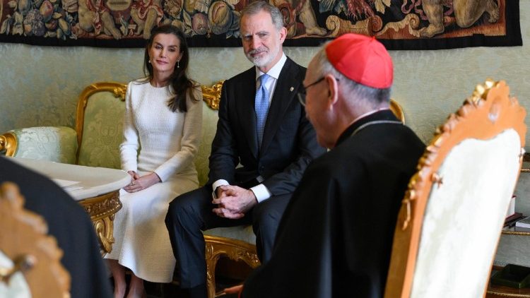 The King and Queen of Spain also met with the Vatican Secretary of State