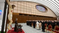 The Preacher of the Papal Household, Fr. Pasolini, delivers third Lenten meditation.