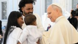 Påve Leo XIV under den allmänna audiensen 