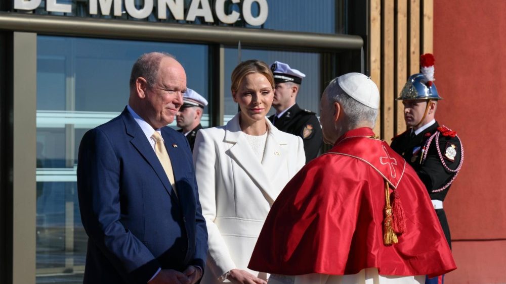 2026.03.28 Viaggio Apostolico nel Principato di Monaco - Accoglienza uï¬ iciale