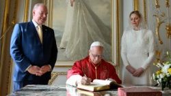 2026.03.28 Viaggio Apostolico nel Principato di Monaco - Cerimonia di benvenuto e Visita di cortesia a S. A. S. il Principe di Monaco