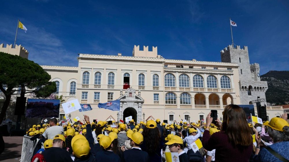 2026.03.28 Viaggio Apostolico nel Principato di Monaco - Cerimonia di benvenuto e Visita di cortesia a S. A. S. il Principe di Monaco