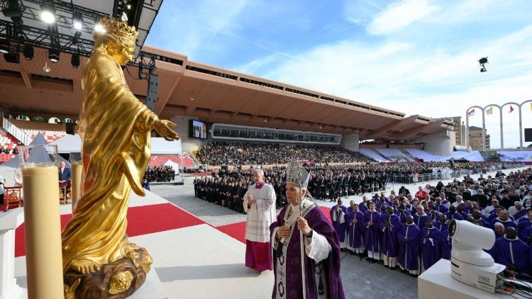 28.03.2026. Svētā Mise Luī II stadionā Monako.