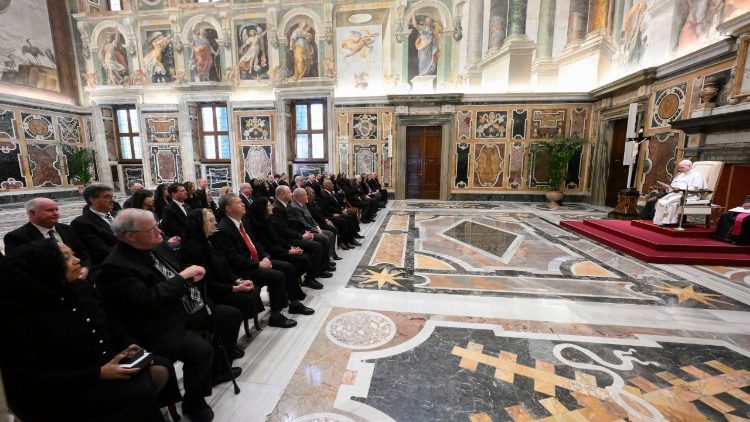 A audi&ecirc;ncia foi realizada na Sala Clementina, no Vaticano