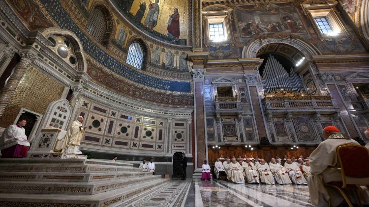 Bei der Messe im Lateran