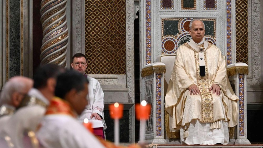 Sfânta Liturghie a Cinei Domnului, cu ritul Spălării picioarelor, prezidată de papa Leon al XIV-lea în Bazilica Sfântul Ioan din Lateran