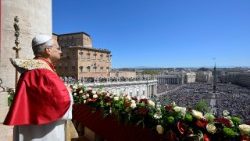 Påve Leo XIV  vid Urbi et Orbi 