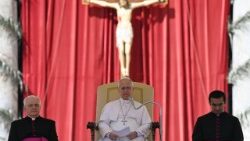 Lev XIV. při generální audienci ve středu 8. dubna 2026