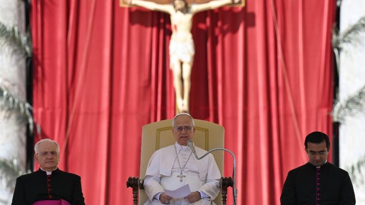 Lev XIV. při generální audienci ve středu 8. dubna 2026