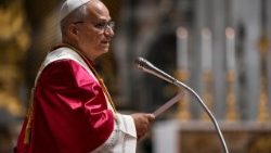 Lev XIV. při modlitbě za mír ve světě, Bazilika sv. Petra, 11. dubna 2026