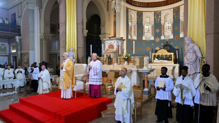 Misa katika Basilika ya Mtakatifu Agostino