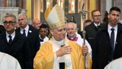 Na zakończenie Mszy św. w Bazylice św. Augustyna w Annabie 14.04.2026 Leon XIV mówił o potrzebie bliskości Boga, aby przerwać spiralę zła