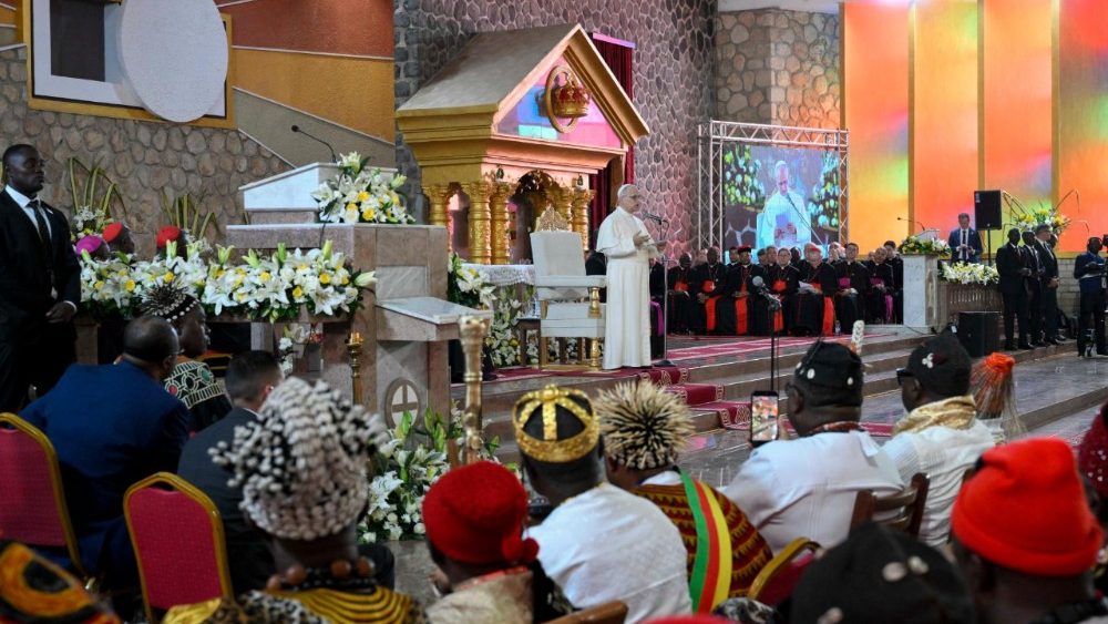 Leon XIV, la Bamenda, în Camerun joi, 16 aprilie 2026