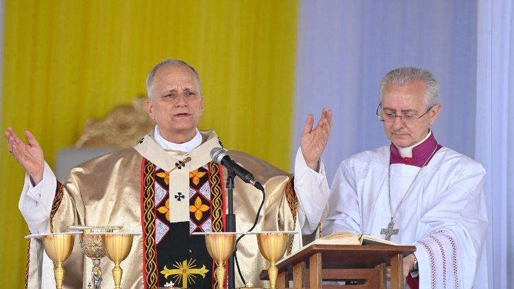 Papst Leo XIV. bei der Messe in Bamenda