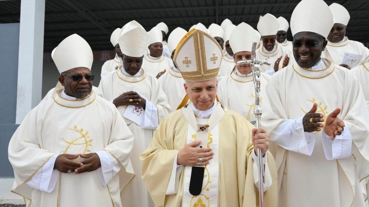 O Papa durante a missa em Saurimo, Angola