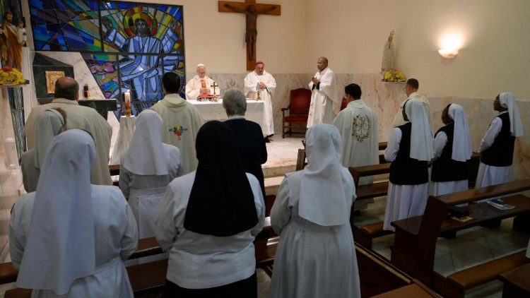 Soukrom&aacute; mše na nunciatuře v Luandě, 21. 4. 2026