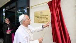Pope Leo XIV visits the Pope Francis Technology School