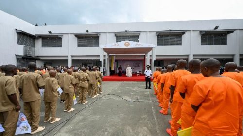 A rain-soaked message of mercy inside Bata Prison