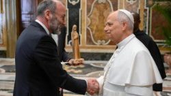 Manfred Weber und Papst Leo XIV.