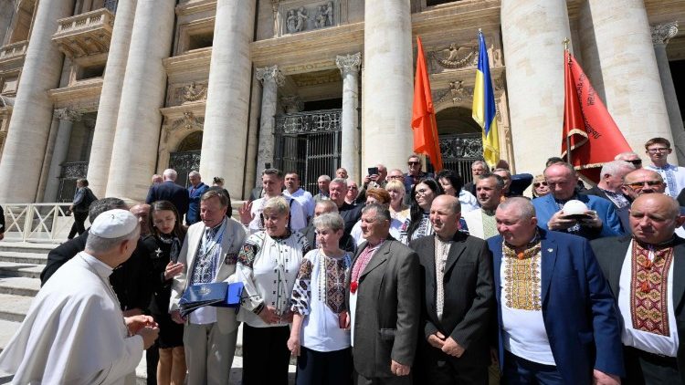 I partecipanti ucraini all'udienza con Papa Leone XIV