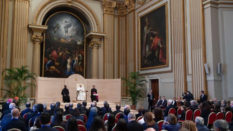 The Pope speaks to employees of the Italian Bishops' Conference